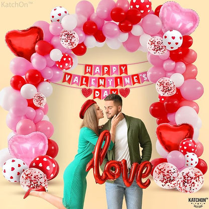 KatchOn Valentines Day Decorations Arch Set, Love Balloons Script, Heart - Image 8