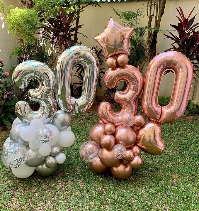40 Inch Silver 22 Balloons Giant Number 22 Balloons Silver 22 Birthday Balloons - Image 5