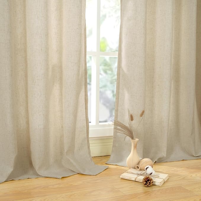YoungsTex Burlap Linen Curtains 45 Inch Length - Image 9