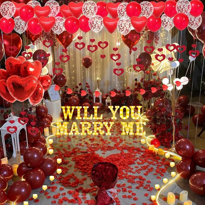 Will You Marry Me Light Up Letters Proposal Decorations - Image 7