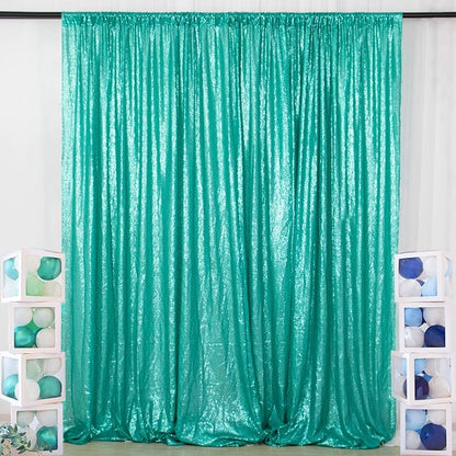ShinyBeauty Matte Green Sequin Backdrop 4Ftx7Ft Photo Backdrops Sequin Backdrop - Image 2
