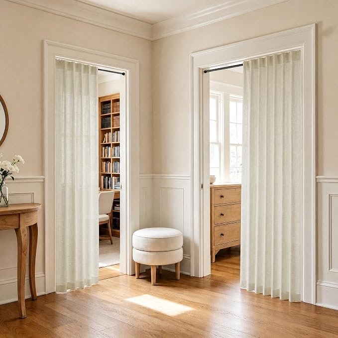 Pitalk 102 Inch Long Linen Curtains 2 Panels - Image 6