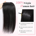 Fine Plus 16Inch Hair Toppers for Women Real Human Hair – Mono Base 3"x5", Natural Black Virgin Quality, for Thinning Crown & Wide Parting, Lightweight & Breathable, Add Volume Can Be Curled