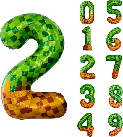 Pixel & TNT Theme 40in Giant Number Balloons by Unknown