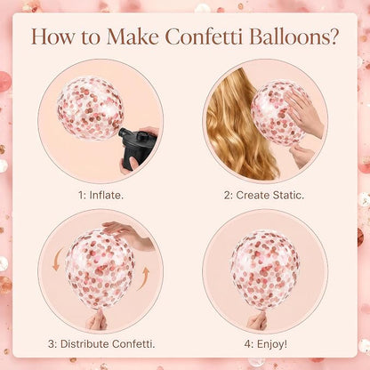 HIINS Rose Gold White Balloon Stand Kit Set of 2 - Image 7