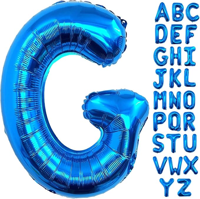 Lovoir 40 Inch Large Blue Letter G Balloons Big Size Jumbo Mylar Foil Helium by Lovoir