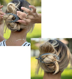 Camila Paris CP3115 French Hair Barrette Clip, Flexible Ponytail Holder No Metal Parts, Strong Hold Grip Hair Clips for Women, No Slip and Durable Styling Girls Hair Accessories, Made in France