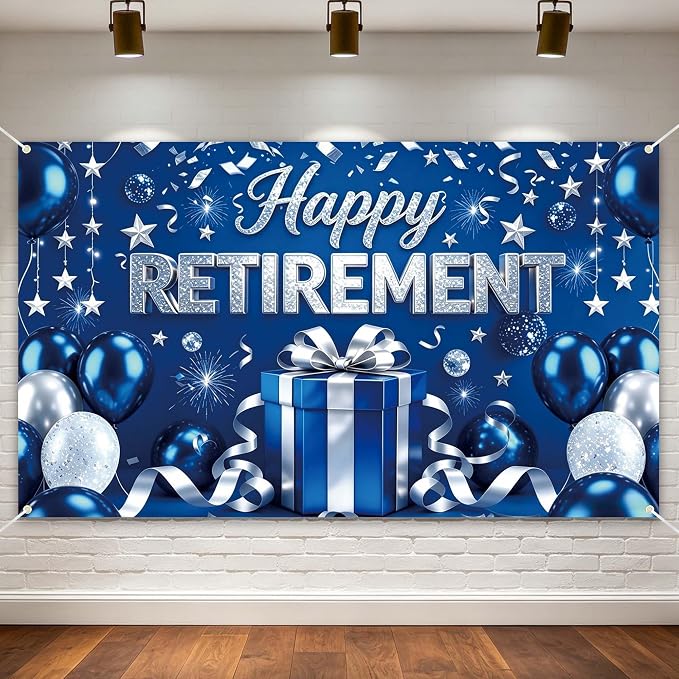 Blue Retirement Party Decorations by Dormirpilow