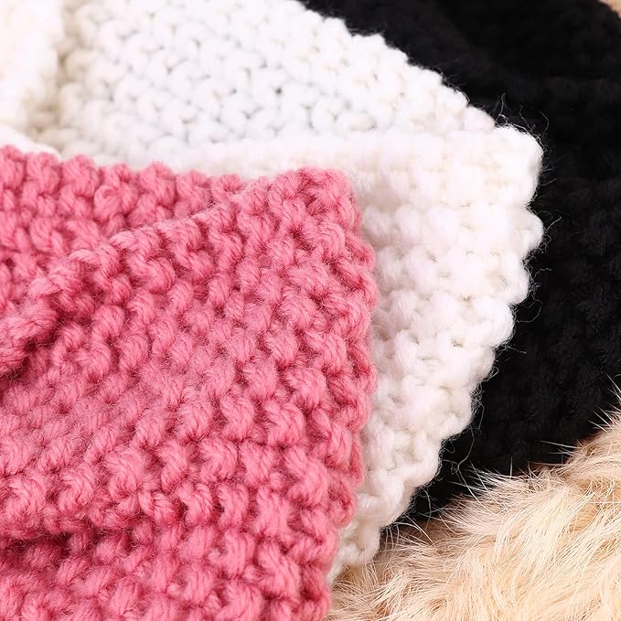 DRESHOW Knit Crochet Headband for Women Ear Warmer Soft Turban Stretch Warmer Headbands Winter Fashion Head Wrap
