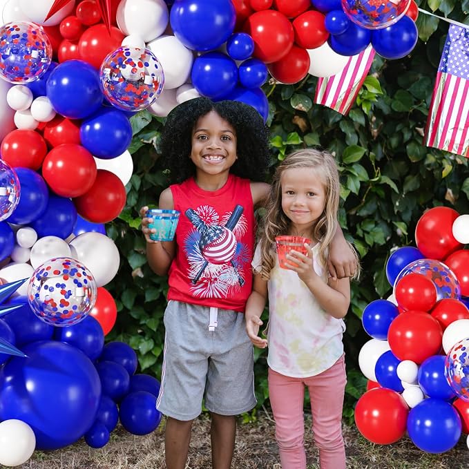 Red White Blue Balloon Arch Kit - Image 3