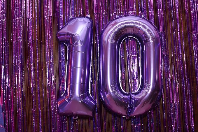 40 Inch Purple Number 7 Balloon Birthday Party Decorations - Image 3