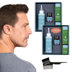 Hair & Beard Color for Blending Grays 2 pack - Medium Natural Golden Brown - Ammonia-Free Complete Men’s At-home Beard & Hair Dye Kit, Professional-grade Demi-Permanent Hair Color (5.03)