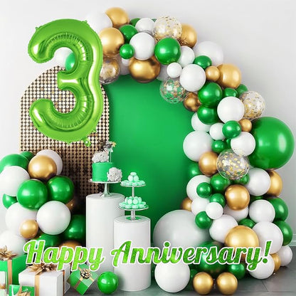 Green Number 3 Balloon 40 Inch, Big Large Foil Helium Number Balloons, Jumbo - Image 6