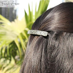 French Amie Small Opera 2 1/4 inch Celluloid Handmade Automatic Hair Clip Barrette - (Opera)