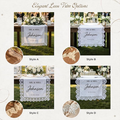 Custom Linen Wedding Table Runner - Image 5
