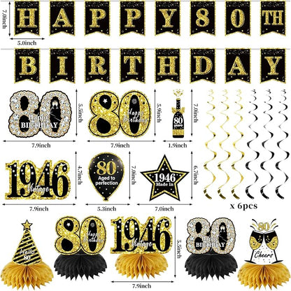 Zirtorei 80th Birthday Decorations - Image 2