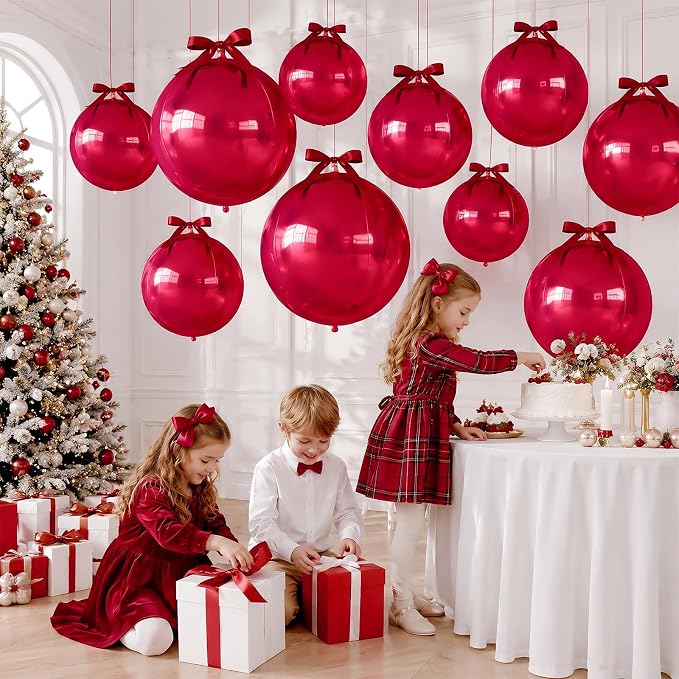 Burgundy Round Foil Balloons - Image 7