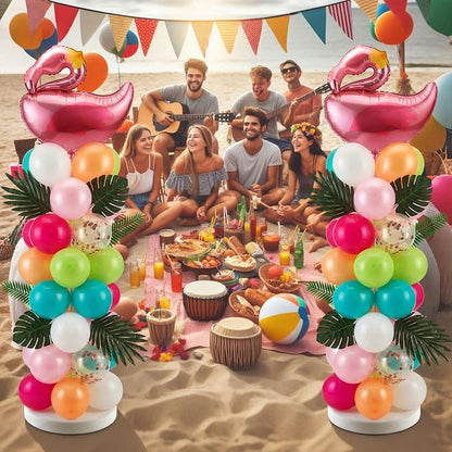 Hungdao 2 Sets Tropical Flamingo Balloon Column Stand Kit 6.5 ft Adjustable - Image 5