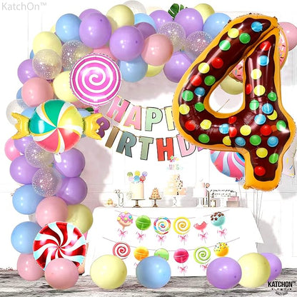 KatchOn Number 4 Balloon 40 Inch, 4 Birthday Decorations | Donut, 4 Balloon - Image 3