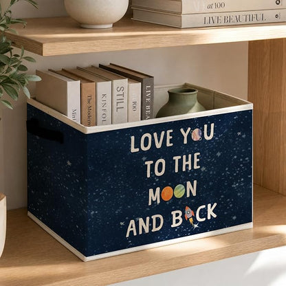 Love You to the Moon and Back Nursery Storage Basket - Image 3