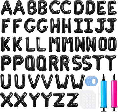 LIOZEOKUN Letter Balloons 16 Inch Alphabet A-Z Mylar Foil Balloons 2 Set by LIOZEOKUN