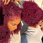 250 Density Hidden Strap Water Wave 360 99j Burgundy Glueless Wigs Human Hair Pre Plucked Pre Bleached Human Hair Wig With Drawstring Wet and Wavy HD Full Lace Front Wigs Human Hair 26 Inch