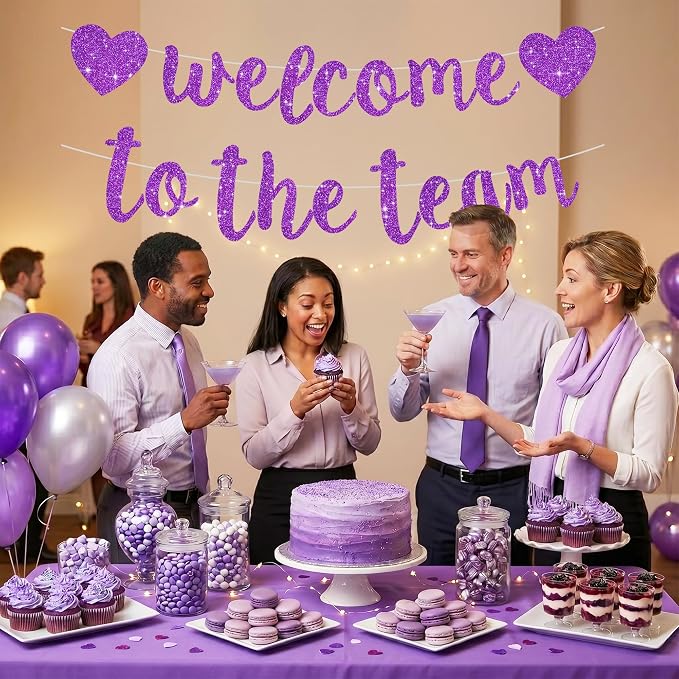 BEISHIDA Welcome to The Team Banner, NO DIY, Office Party Decorations - Image 5