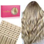 WENNALIFE Tape in Hair Extensions Human Hair, 40pcs 60g 10 inch Ash Brown with Platinum Blonde Highlights Hair Extensions Real Human Hair Straight Tape in Extensions Invisible Human Hair Extensions