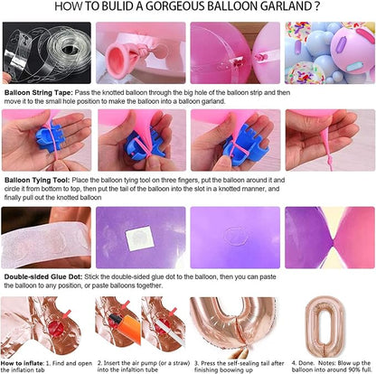 Pastel Donut Balloon Arch Garland Kit, Tattoo - Image 8