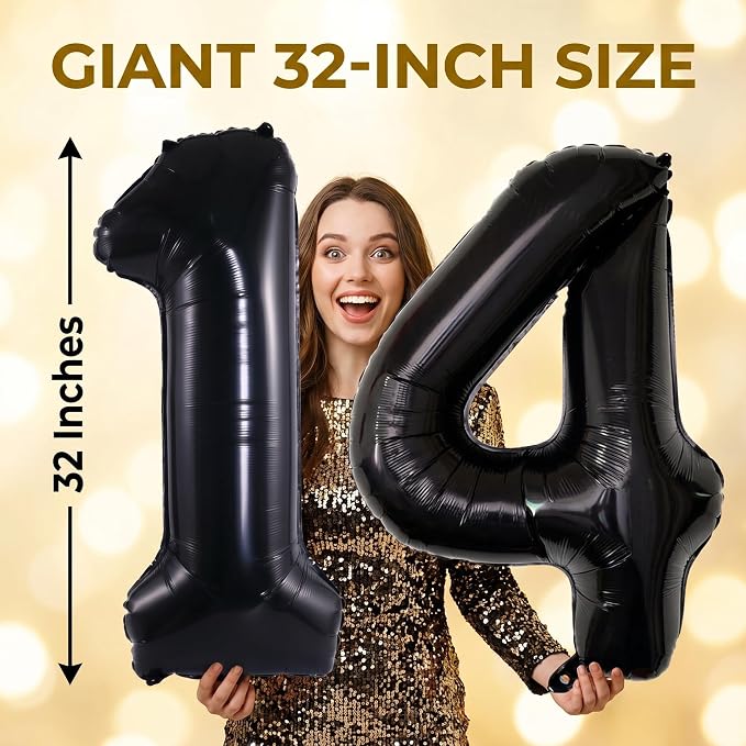 Number 14 Balloon Foil Mylar Balloons - Image 4