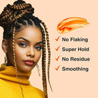 GRIP N GLIDE Braiding Gel Maximum Hold for LOC & Twist - No Flaking, No Whitening, Fast Drying, High Shine, Cool & Refreshing, Long Lasting Hold (5 oz)