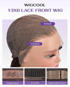 SKINLIKE Real HD Lace Wig 13x6 Full Frontal HD Lace Front Wigs Human Hair Pre Plucked Bleached Knots 180% Density 0.10mm Ultra-thin Invisible Lace Straight Human Hair Wigs For Women 28 Inch