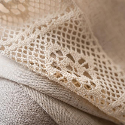 Sutuo Home Boho Curtain Semi-Blackout Crochet Hollow Lace Patchwork - Image 8
