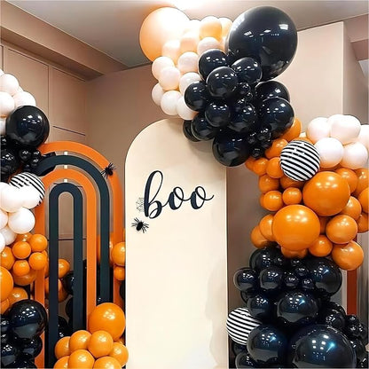 130pcs 18 12 10 5 Inch Black and Orange Balloons Garland Arch Kit | Different - Image 6