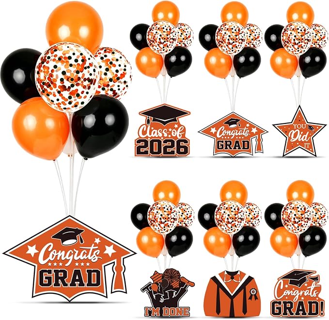 6 Sets 2026 Graduation Balloon Stand Kit by Unknown