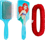 LUV HER Kids Hair Brush & Spa Headband Set for Girls - Features Ariel from Disney - Fun Grooming Kit for Detangling, Styling & Skincare - Soft & Stretchy One Size, Ages 3+