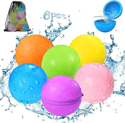 SOPPYCID Water Balloons Reusable Splash Ball, Latex-free Water Bomb Pool Toys by WhereKidsLearnThroughPlay