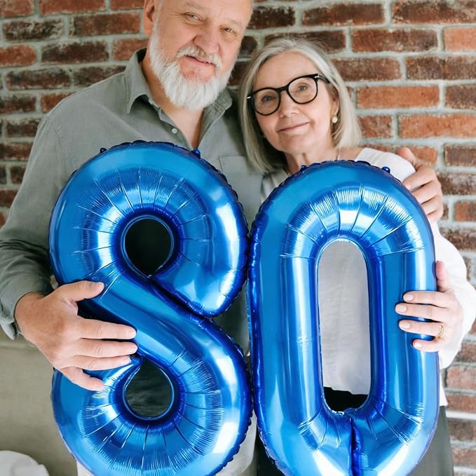 Number Balloons Navy Blue Balloons - Image 7