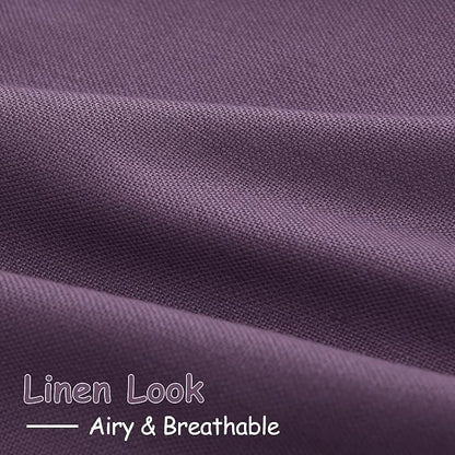 Plum Linen Curtains 72 Inch Length - Image 5