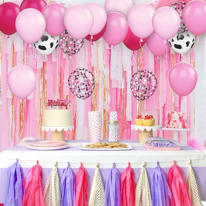 Cow Balloons, 12 Inch Cow Print Balloons Hot Pink Balloon, Hot Pink Balloon - Image 7