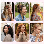 8PCS Strawberry Hair Clips, Metal Snap Hair Clips for Women Girls, Cute Hairs Barrettes Cute Strawberry Hairs Accessories for Girls Toddlers Kids and Teens Gifts Red