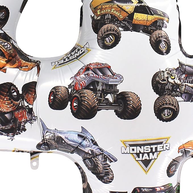 Toyland® 26" Monster Jam™ Number 4 Foil Balloon - Image 3