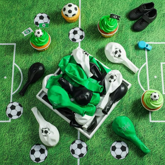 Censen 45 Pieces Soccer Balloons Party Decorations 12 Inch Soccer Latex Balloons - Image 4