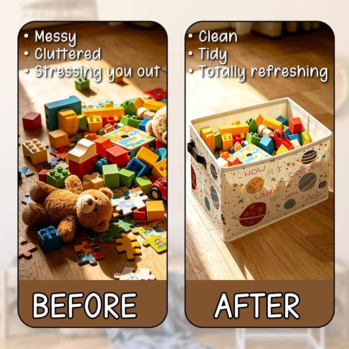 Space Nursery Foldable Storage Bins Box - Image 6