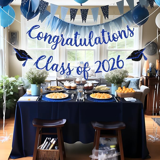 Congratulations Class of 2026 Banner, Congrats Grad Party Decor, 2026 - Image 4