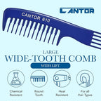Cantor Lift Teasing Wide Tooth Comb - 2 Pack Chemical and Heat Resistant Detangler - Anti Static for All Hair Types - Durable and Lightweight