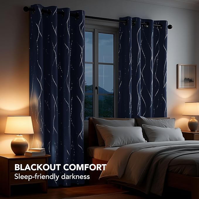 Deconovo Living Room Curtains 84 Inches Long, Thermal Insulated, Room Darkening - Image 4