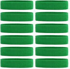 ONUPGO Sweatband Headbands for Men & Women -12PCS Sports Headbands Moisture Wicking Athletic Cotton Terry Cloth Headband for Tennis,Basketball,Football,Gym,Working Out