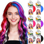 6 Pack Hair Spray,Purple red pink black blue and gray hair spray temporary for Women Kids Men, Washable Temporary Hair Dye Spray,For Cosplay Christmas Party, Halloween Crazy Hair Day