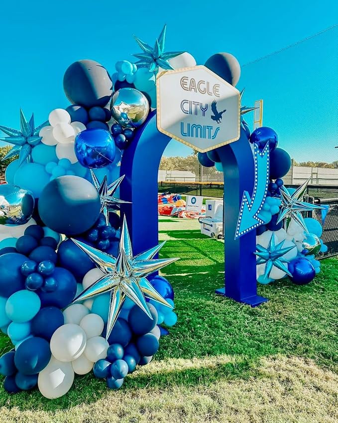 KBZVNAF Blue Latex Party Balloons 50 Pack 12 inch | Light Blue Helium Matte - Image 5